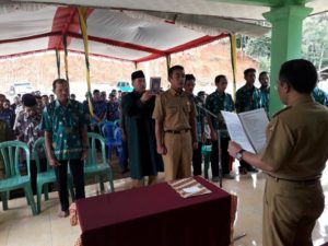 Pelantikan PJS bapak Bunyamin di desa mekarmulya